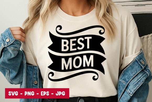 Best Mom Vintage Typography SVG PNG Graphics & Illustrations