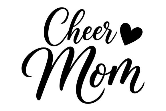 Cheer Mom Heart SVG: Graphics for T-Shirt Designs