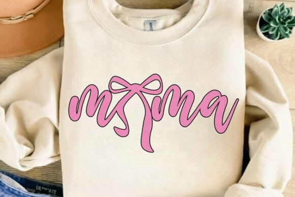 Cute Mama Bow SVG: Graphics for T-Shirt Designs