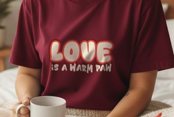 Love is a Warm Paw Dog Mom Tshirt SVG: Graphics Freebies
