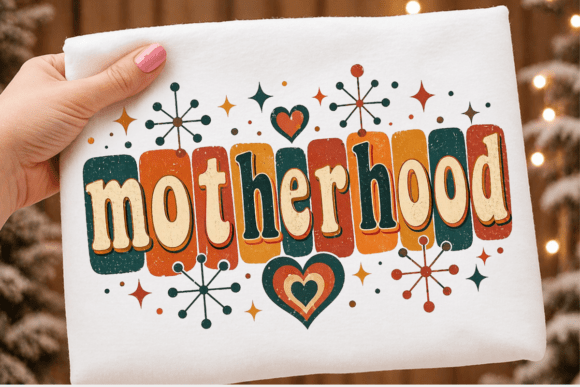 Retro Motherhood SVG PNG: Graphics for T-Shirt Designs