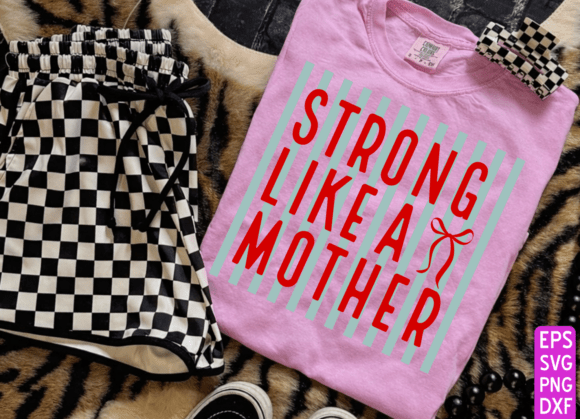 Striped Mother's Day Graphics for T-Shirt Designs